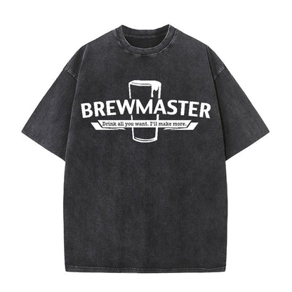 Vintage Washed Brewmaster Beer Short Sleeve T-shirt