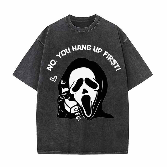 Vintage Washed Death in Love Print T-shirt