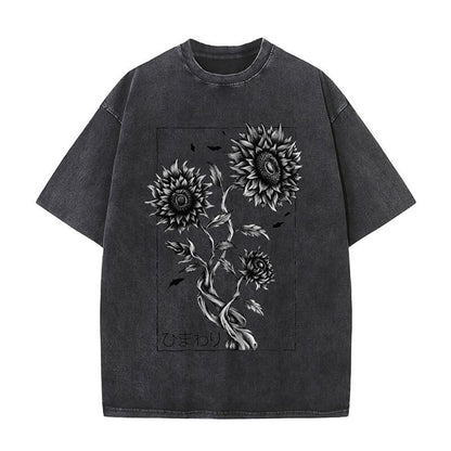 Vintage Washed Himawari Sunflower T-shirt