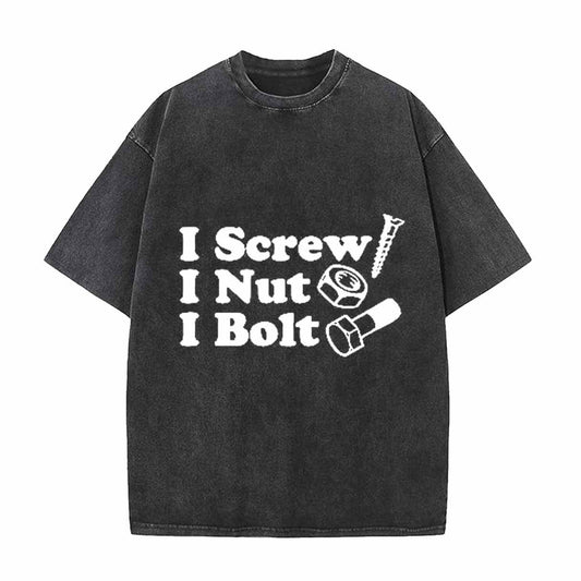 Vintage Washed I Screw I Nut I Bolt T-shirt