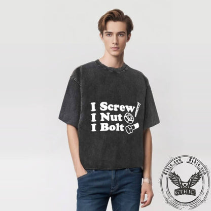 Vintage Washed I Screw I Nut I Bolt T-shirt