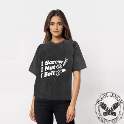 Vintage Washed I Screw I Nut I Bolt T-shirt