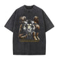 Vintage Washed Lion Cross Knight T-shirt