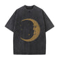 Vintage Washed Moon Print T-shirt