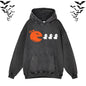 Vintage Washed Pumpkin Eat Ghosts Hoodie Sweatshirt
