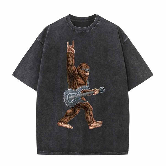 Vintage Washed Rock Ape Print T-shirt