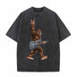 Vintage Washed Rock Ape Print T-shirt