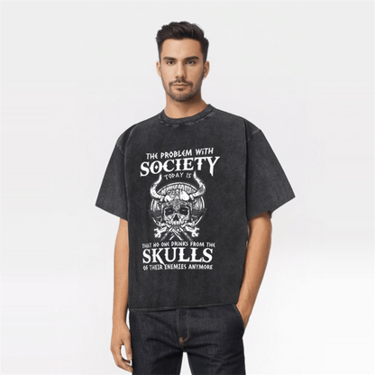 Vintage Washed Society Problem Today T-shirt