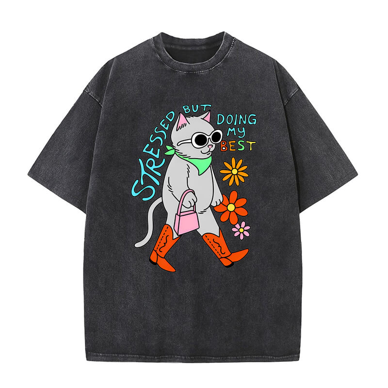 Vintage Washed Stressed But Doing My Best T-shirt