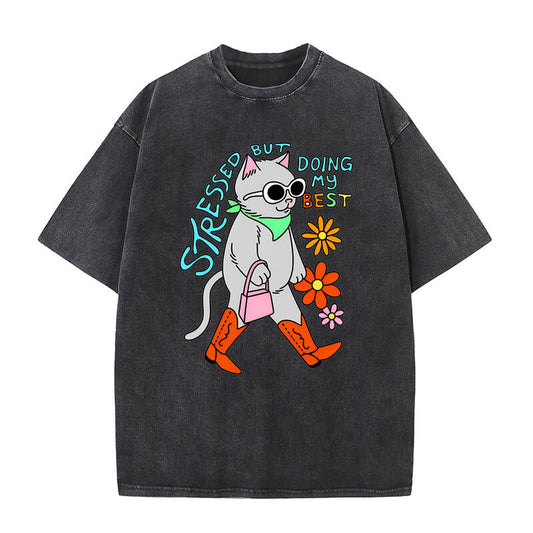Vintage Washed Stressed But Doing My Best T-shirt