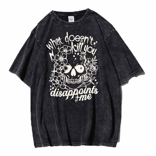 Vintage Washed Sugar skull Hoodie Sweatshirt T-shirt