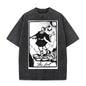 Vintage Washed The Fool Tarot Card Print T-shirt