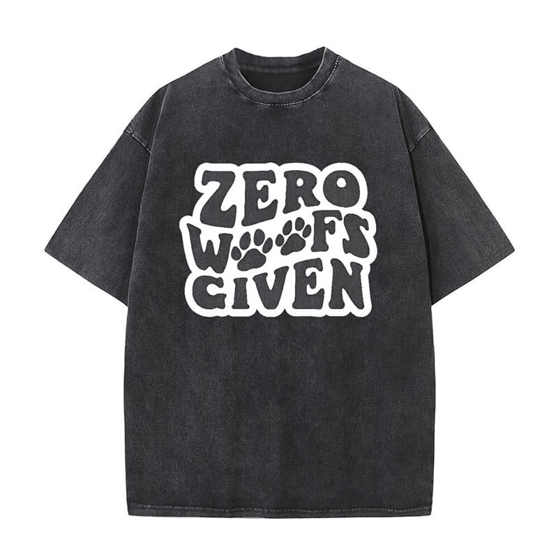 Vintage Washed Zero woofs given T-shirt