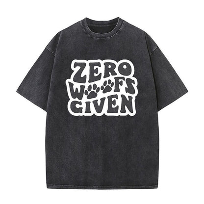 Vintage Washed Zero woofs given T-shirt