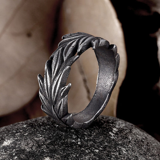 Vintage Wheat Ear Stainless Steel Ring