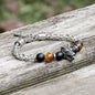 Vintage Wolf Head Tiger’s Eye Stainless Steel Bracelet