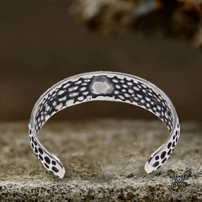 Virgin Mary Angel Cross Stainless Steel Cuff Bracelet