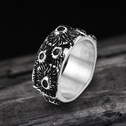 Volcanic Pit Stainless Steel Ring