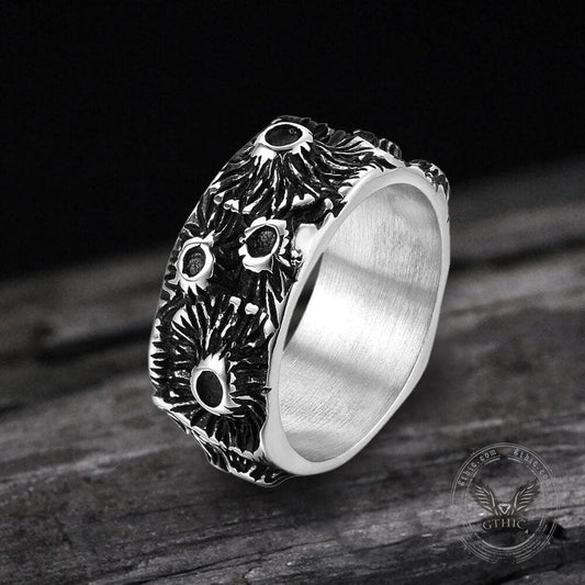 Volcanic Pit Stainless Steel Ring