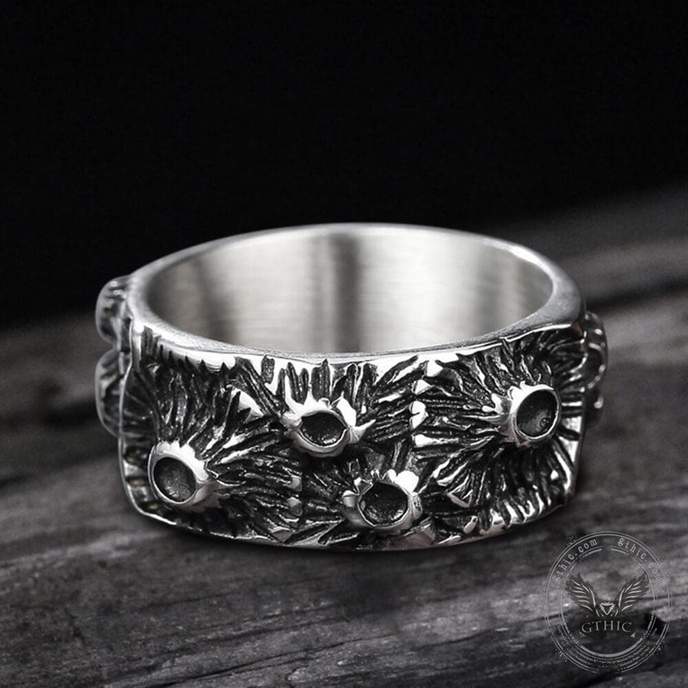 Volcanic Pit Stainless Steel Ring