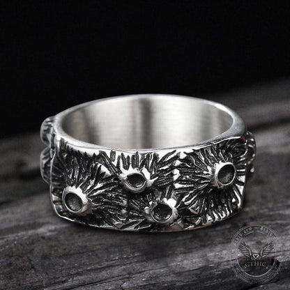 Volcanic Pit Stainless Steel Ring