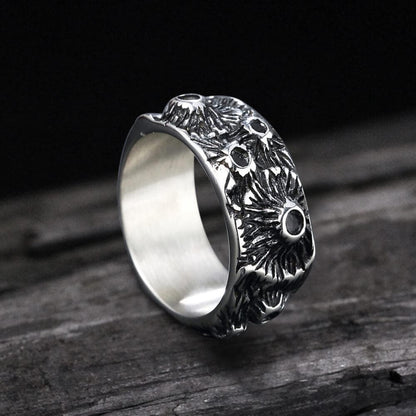 Volcanic Pit Stainless Steel Ring