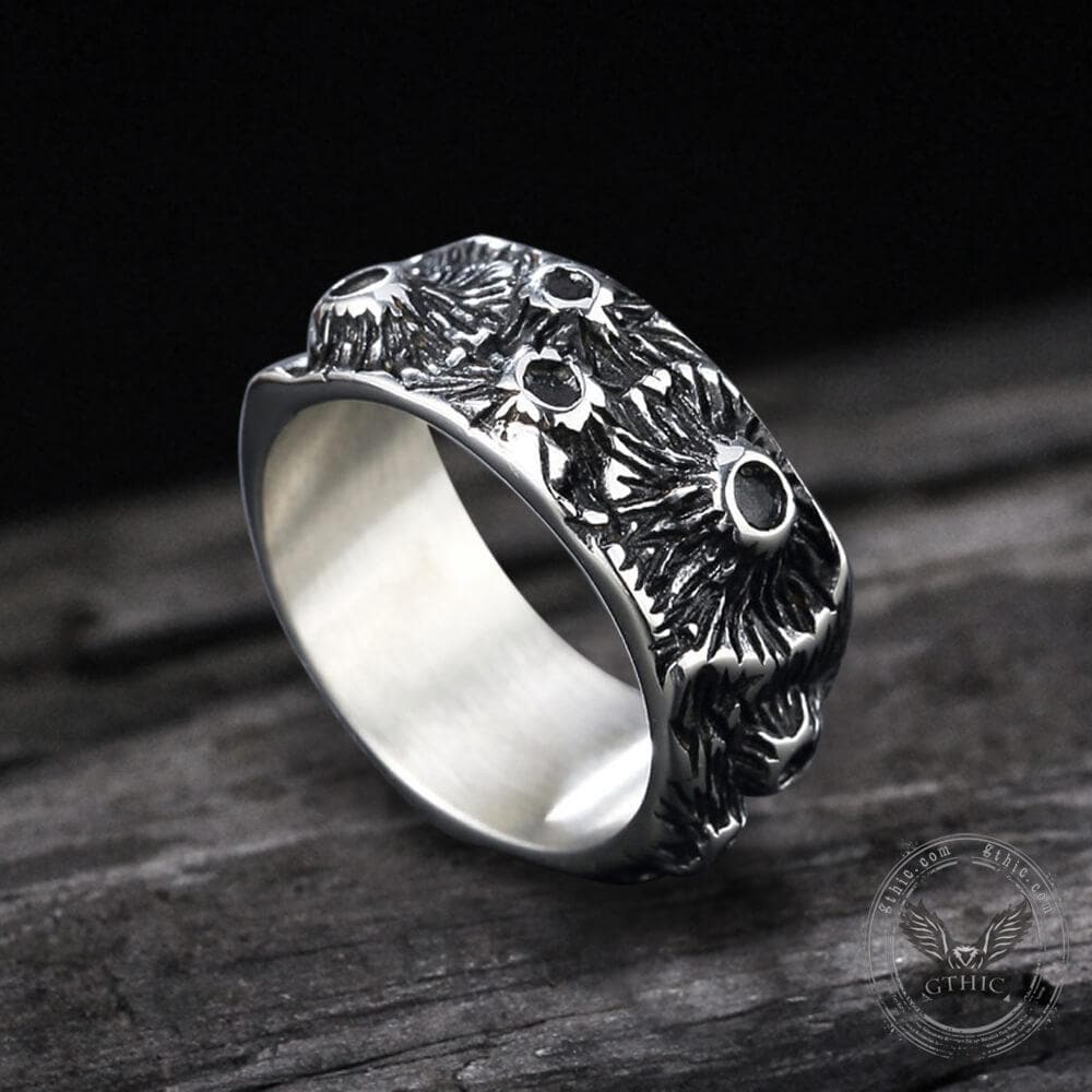 Volcanic Pit Stainless Steel Ring