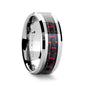 AURELIUS Tungsten Band Inlaid with a Black & Red Carbon Fiber - 6mm & 8mm