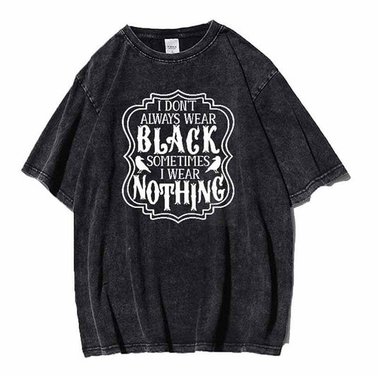 Washed Distressed English Letter Hoodie Sweatshirt T-shirt