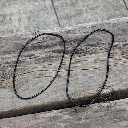 Waterproof Braided Leather Chain Necklace