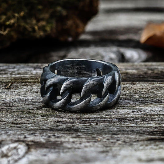 Weave Pattern Stainless Steel Ring