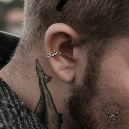 Winding Thorns Stainless Steel Ear Cuffs