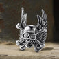 Winged Skull Stainless Steel Ring