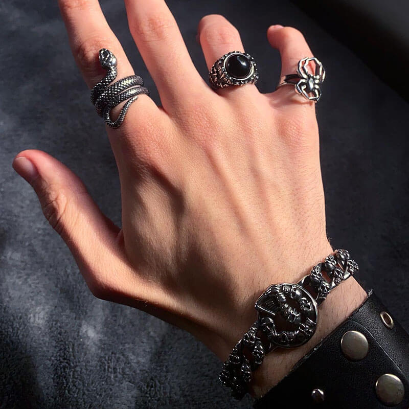Wisdom Stainless Steel Skull Bracelet