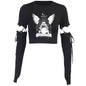 Witch Printed Crew Neck Polyester Gothic T-Shirt