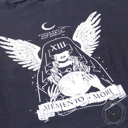 Witch Printed Crew Neck Polyester Gothic T-Shirt