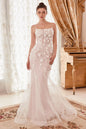 Fitted Mermaid Floral Bridal Gown
