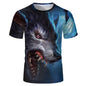 Wolf Howling Polyester T-Shirt