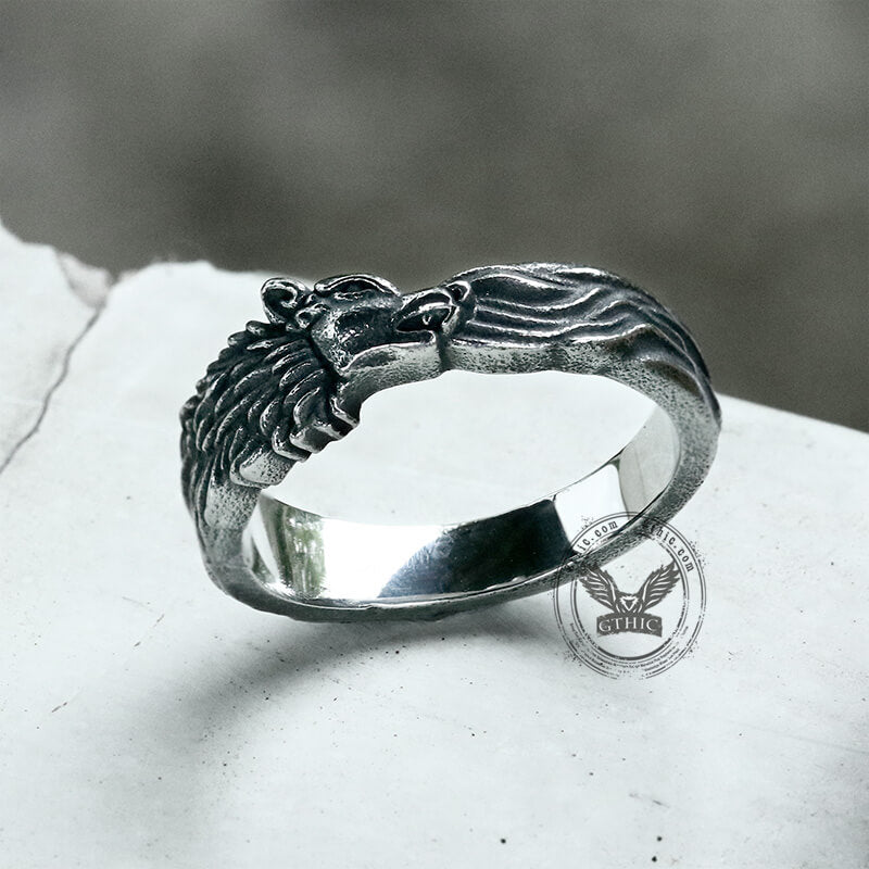 Wolf Loyalty Stainless Steel Animal Ring