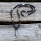 Wolf Tooth Stone Bead Necklace