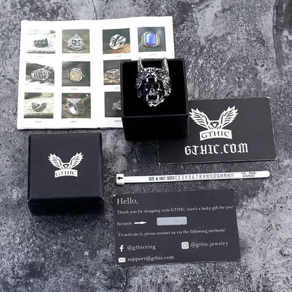 Wolf Warrior Stainless Steel Skull Ring