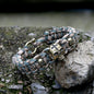 Woven Alloy Skull Paracord Bracelet