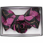 Vittorio Farina Men's Design XL Bow Tie, Pocket Square and Flower Lapel Pin in Gift Box
