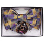 Vittorio Farina Men's Design XL Bow Tie, Pocket Square and Flower Lapel Pin in Gift Box
