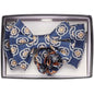 Vittorio Farina Men's Design XL Bow Tie, Pocket Square and Flower Lapel Pin in Gift Box