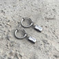 Zircon Cross Stainless Steel Drop Earrings
