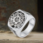 Zodiac Signs Star of David Stainless Steel Ring